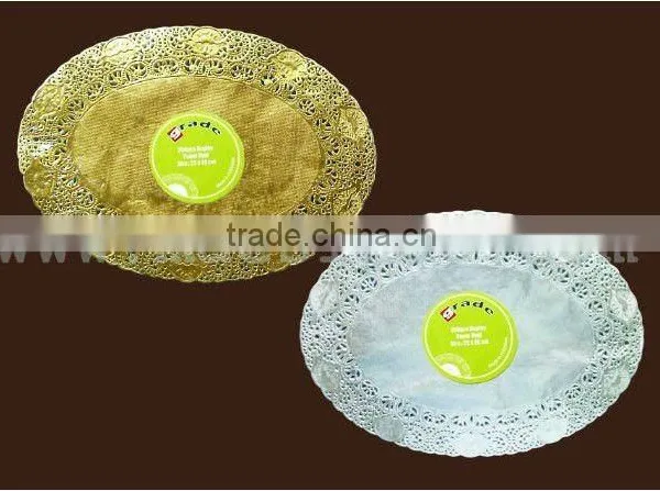 Colored Oval Alumunium Foil Paper Doilies