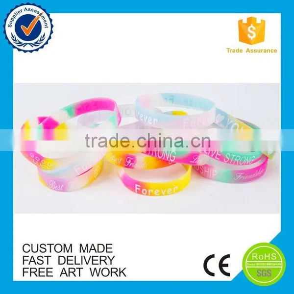 Customized Candy Color Cheap Silicone Blank Wristband photo-3