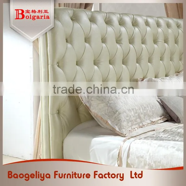 Modern Furniture Design Hotel Leather Double Bed Design Furniture photo-5