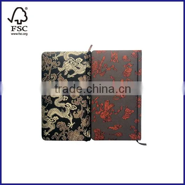 2 Subject Hardcover Notepad/diary College Ruled Fabric Cover photo-2
