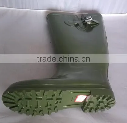 (CH-2518) Popular Olive Men Outdoor Rubber Boots Industry Work Boots Cheap Shoe photo-6