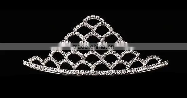 Latest Diamond Wedding Accessories Tiara Necklace Earrings Jewelry Set photo-2