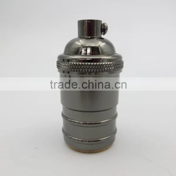 Antique Brass Finish Solid Lamp Holder E26 E27 Light Base Socket With or Without Switch photo-3