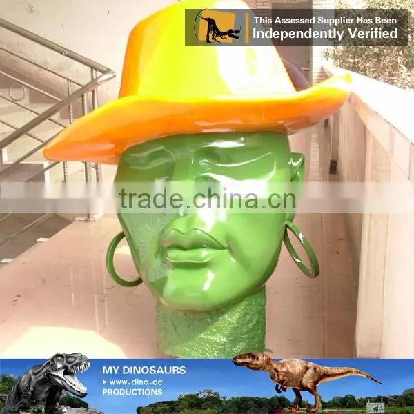 MY Dino-C048 Fiberglass Human Head Model for Sale photo-5