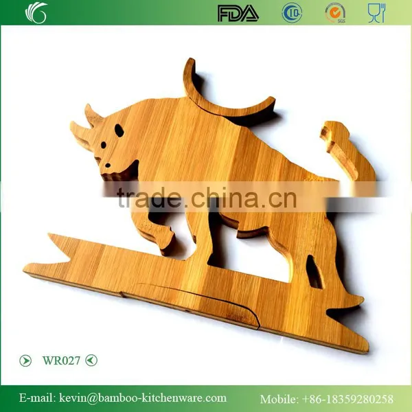 WR027 Home Decoration Bamboo Wine Rack Bamboo Single Bottle Display Rack Professional Design Wine Rack FDA SGS LFGB photo-2