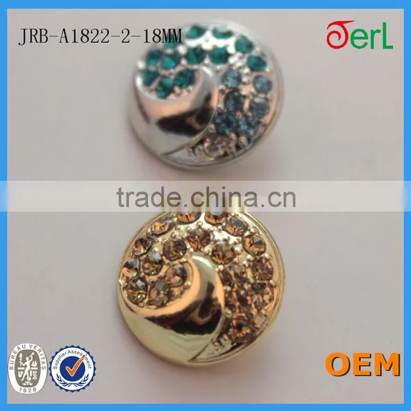 Hot Sales Popular Customized Alloy Rhinestone Buttons With Crystal for Jeans T-shirt Decoration photo-4