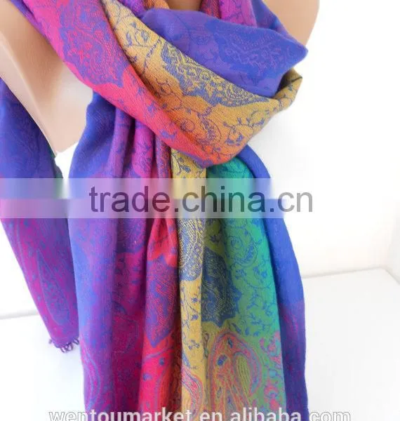 Pashmina Scarf Ombre Rainbow Scarf Spring Fall Winter Scarf