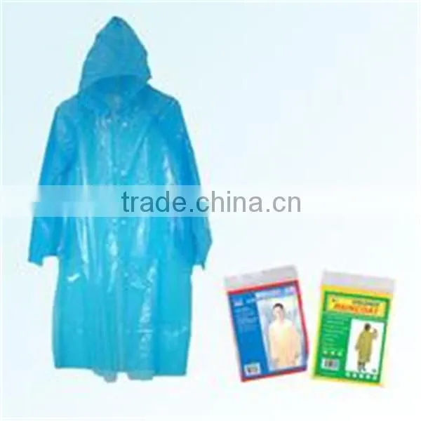 Promotion Waterproof Cheap Disposable PE Raincoat