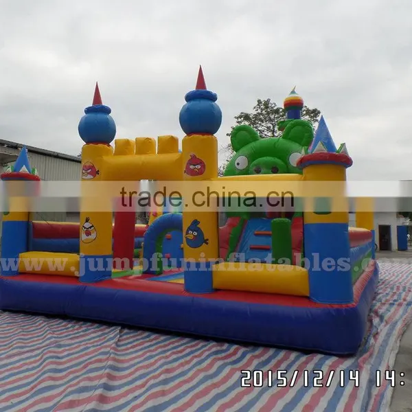 2016 Giant Inflatable Game Park 10mx6m Inflatable Entertainment City With Large Slide Inflatable Jumping Zone photo-5