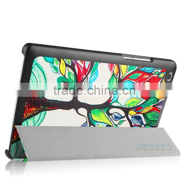 Colorful Pattern Mobile Phone Case Slim Flip Leather Cover For Lenovo Tab2 A8-50 photo-4