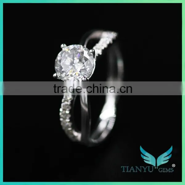 Moissanite Fire Solitaire Ring Color Moissanite Sic Silicon White Color Jcpenney Moissanite Jewelry photo-2