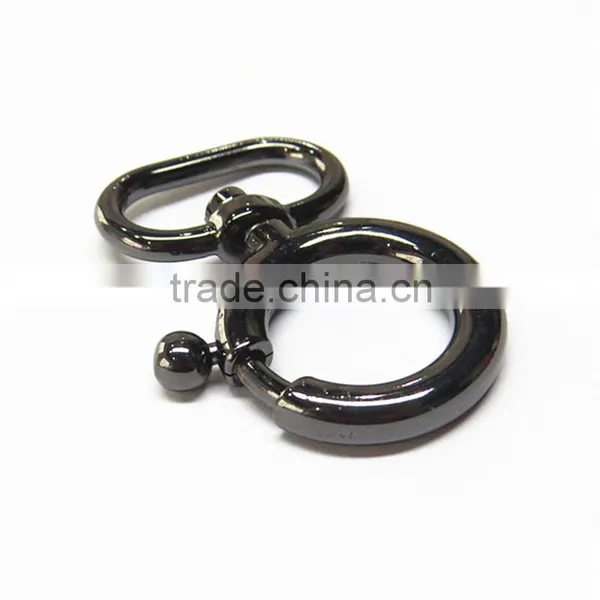 Round Black Metal Snap Hook For Bag Accessories photo-5