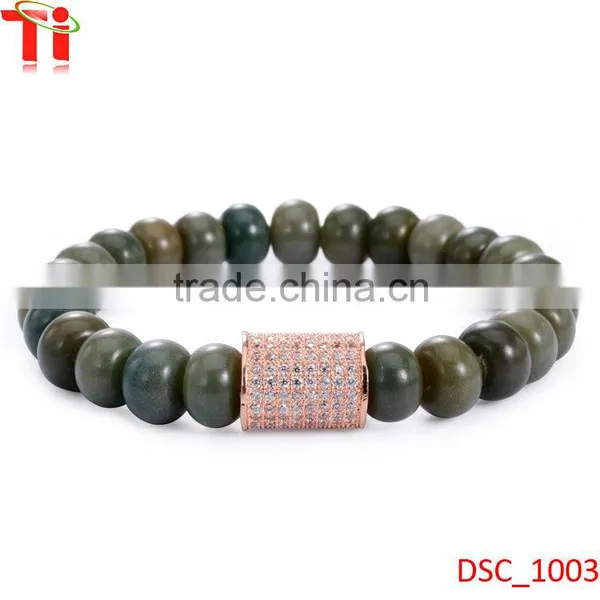 2016 Hot Handmade Fashion Tibetan Jewelry Green Bracelet Bangle Bead With Diamond