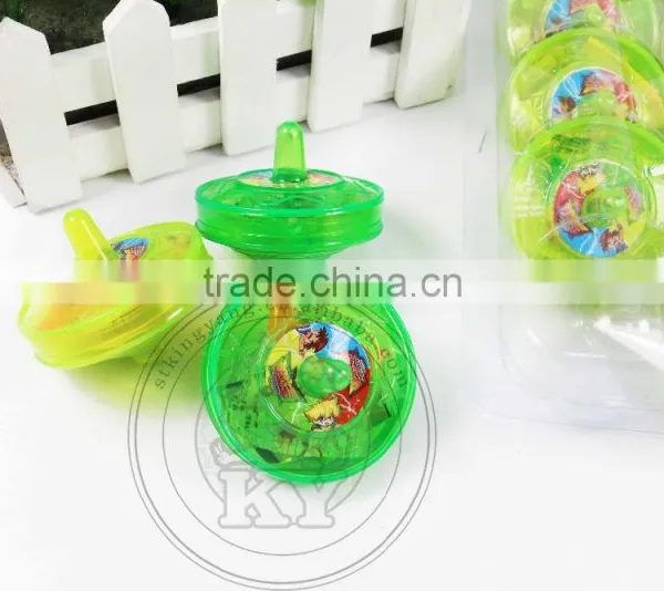 Rotating Peg Top Candy Toy With Sticker photo-3