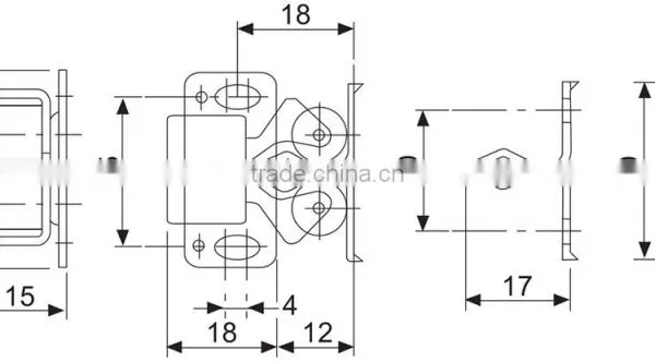 Kitchen Cabinet Cupboard Door Ball Double Roller Catch photo-2