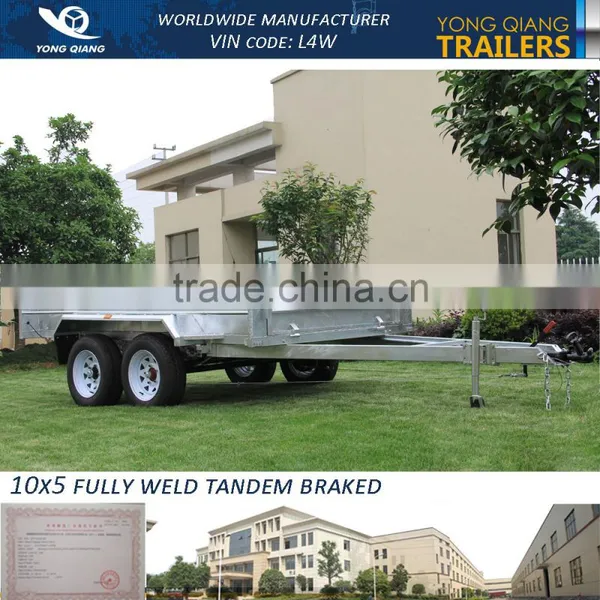 Economic Heavy Duty 10x5ft Hot Dipped Galvanized Tandem Box Trailers photo-5