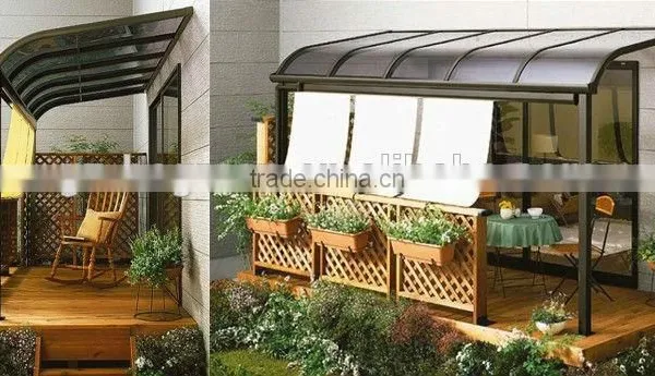Garden Balcony Popular Pergola Outdoor Gazebo With Polycarbonate Shed for Sale photo-2