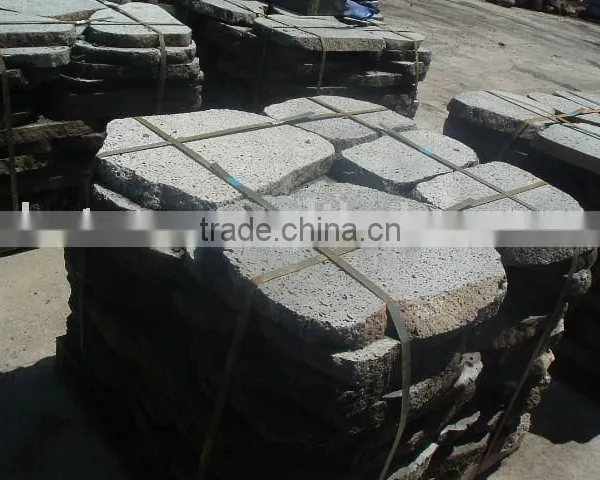 Garden round lava stone