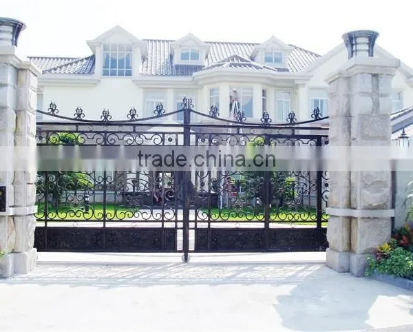 Bisini Luxury Iron House Gate, Swing House Main Gate Design, New Design Big Iron Gate photo-2