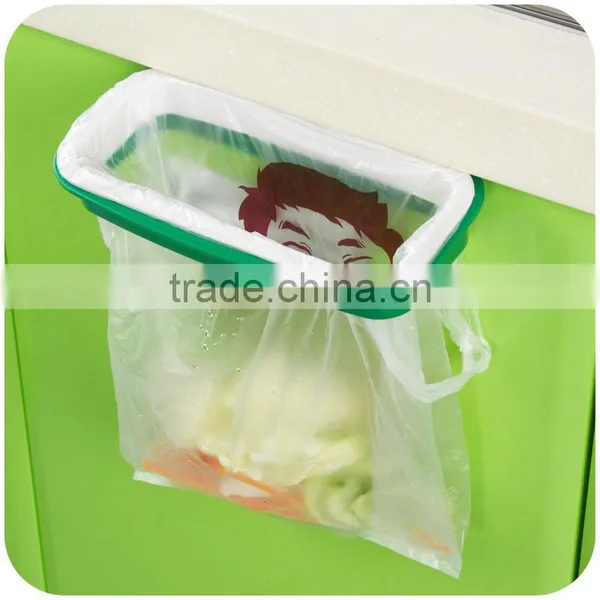 Plastic Hanging Garbage Rubbish Bag Holder Kitchen Cupboard Garbage Bag Storage Rack photo-2