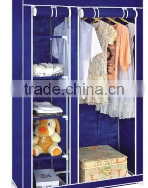 Store More Popular Shelves Non Woven Wardrobe With Wheels photo-2