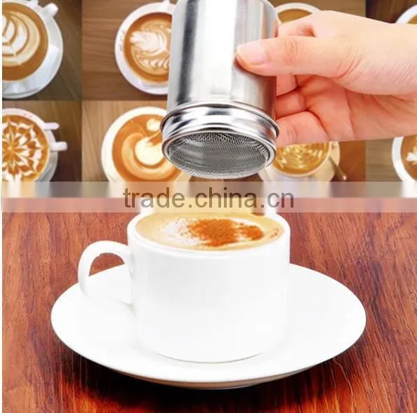 CY182 Stainless Steel Powder Sieve Spray Powder Sugar Sieve Cans Tube Barrel Flour Cooking Tools photo-5