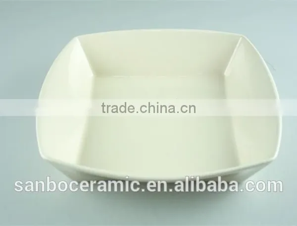 Ivory Colored Ceramic Bakeware With Lid , Ceramic Casserole Dish Serving Tray photo-2