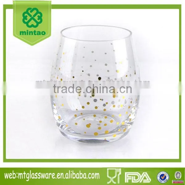2017 HOT SALE DECAL STEMLESS WINE GLASS photo-2