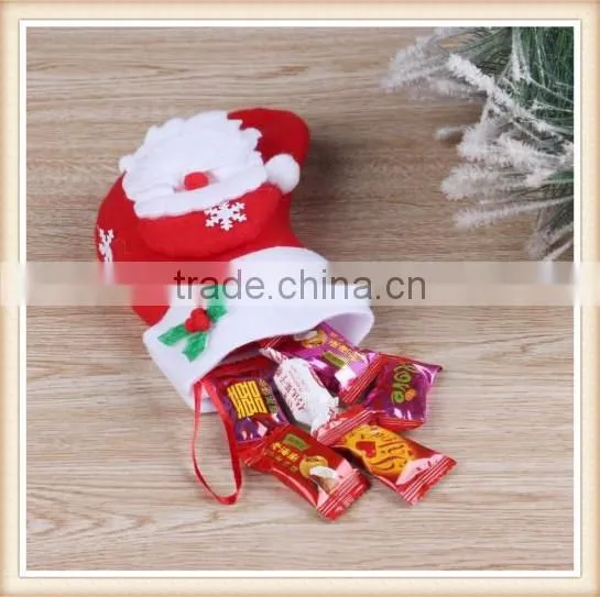 NEW 4 Christmas Table Decor Silverware Tableware Holder Socks Candy Stock photo-4