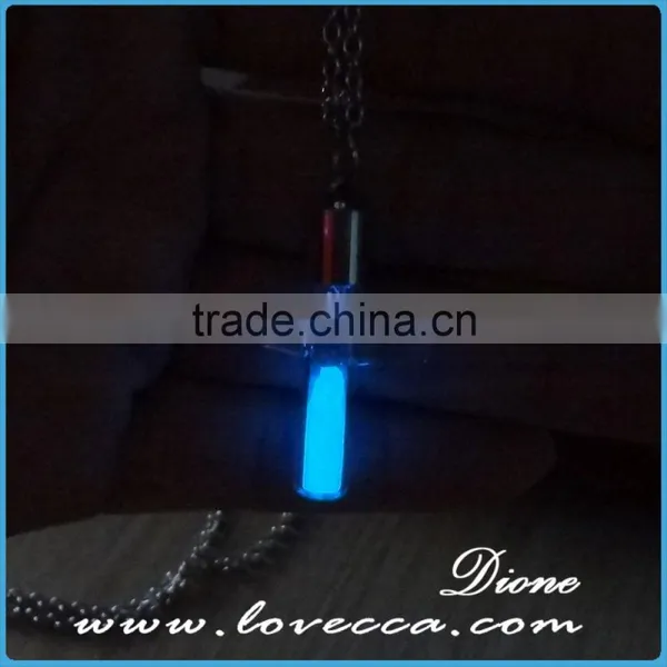 Latest Design Unique Copper Plated Jewelry Glow in the Dark Cross Necklaces photo-2