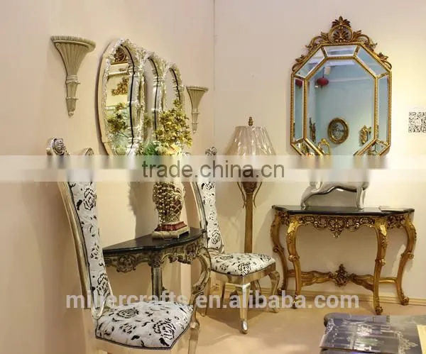 Rococo Style Furniture Living Room Antique Gold Console Table photo-2