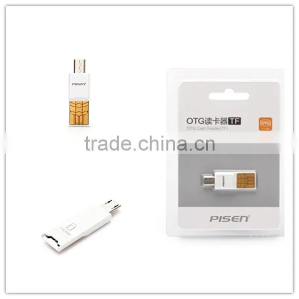 Pisen Plug and Play High Speed Transmission USB2.0 Interface Small OTG Card Reader TF