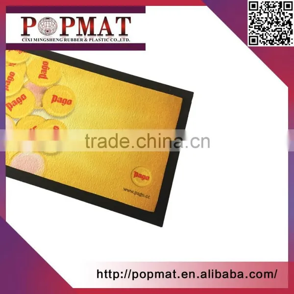 Non Woven Fabric Rubber Bar Mat Thermal Transfer Printing Bar Runner photo-4