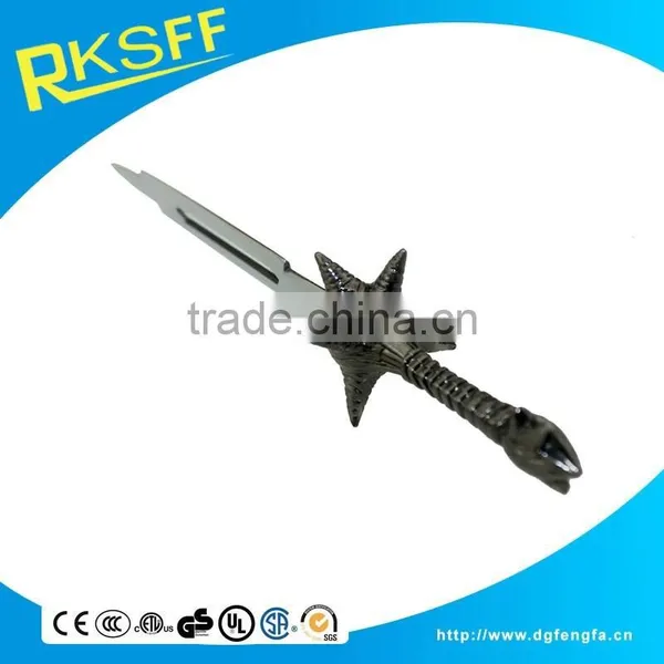 Sword Shape Customized Souvenirs Zinc Alloy Silver Color Metal Sword Letter Opener photo-3