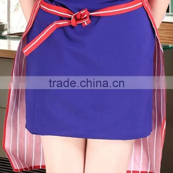 Stripe Bib Apron With 2 Pockets Chef Waiter Kitchen Cook New Tool NVIE photo-5