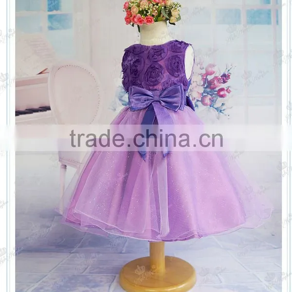 2015 Summer New 2-13Y Girls Fashion Flowers Wedding Baby Princess Dress Kids Children High Quality Long Vestidos. Free Shipping photo-4
