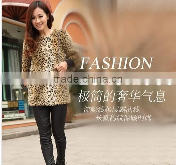 Multicolour Fashion Fox Fur 2014 Wool Overcoat Medium-long Fur Coat photo-3