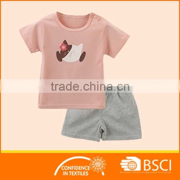 New Summer Boutique Animal Printed Cotton Kids Clothing Set photo-2