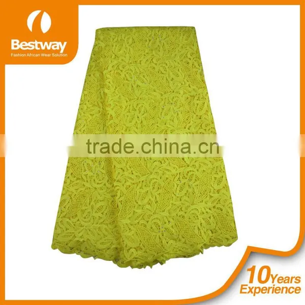 Royal Blue Chemical China Embroidery Lace Fabric Beaded Guipure Lace Cupion Lace CP0011 photo-3