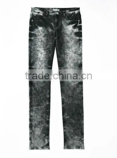 Gorgeous Rhinestones Jeans Rock Style