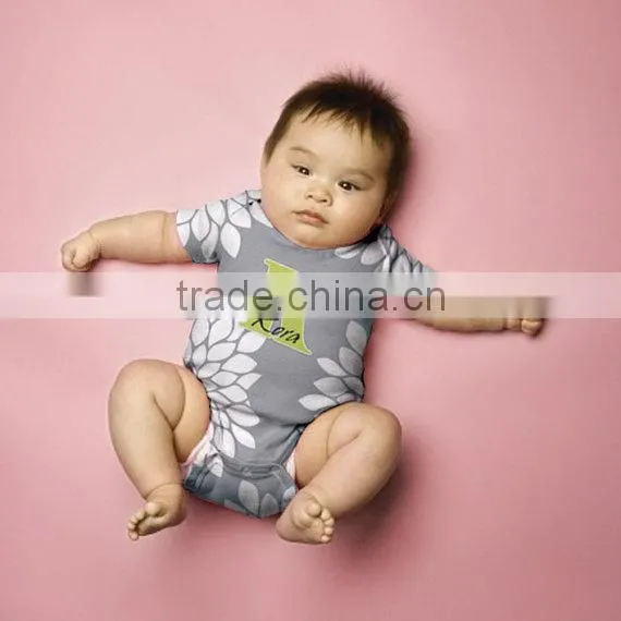 High Quality Short Sleeve Baby Bodysuit of Cute Design and Soft Cotton Fabric Print Infant Romper Baby Clothes Factory Price photo-2