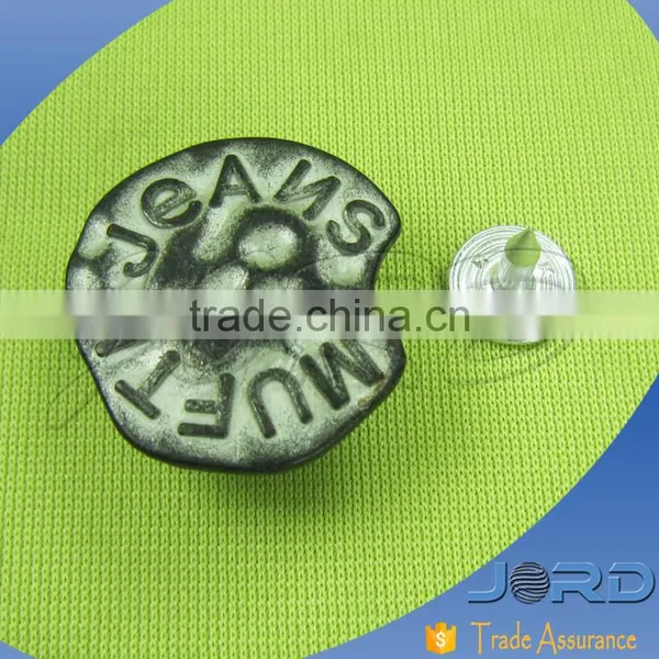 Lead-free Custom Latest Fashion 20mm Silver Matte Hot-sale Garment Quality Insert Zinc Alloy Jeans Buttons photo-3