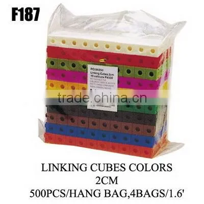 Plastic 100pc Puzzle Linking Cubes Set Educational Toys for Kids photo-6