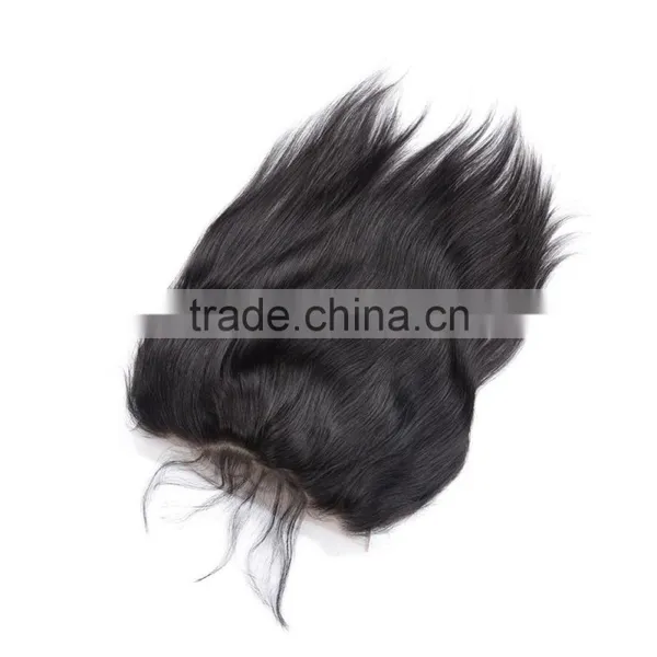 Brazilian Human Hair Kinky Straight Lace Frontal With 360 Lace Band photo-6