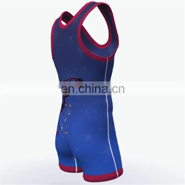 Low Cut Custom Blank Wresting Singlet photo-3