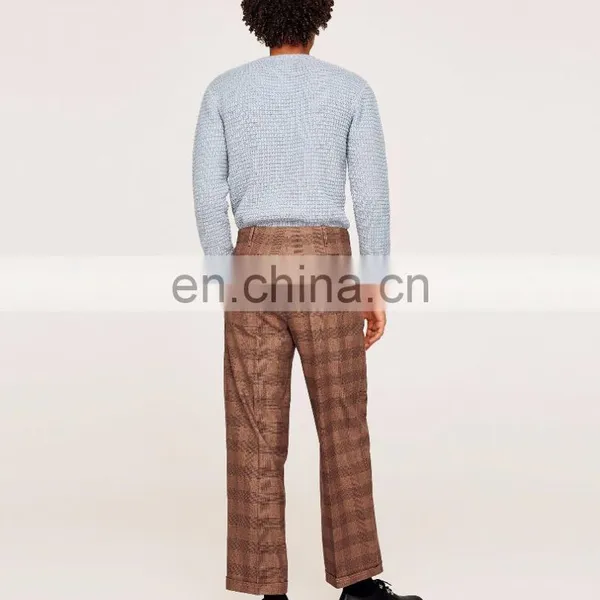OEM Service Custom High Quality Pants Fashion Checked Mens Trousers photo-3