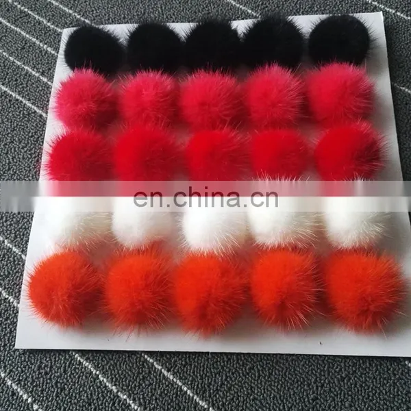Wholesale Fur Accessory For Iphone And Shoes, Cheap 3cm Genuine Mink Fur Ball Pom 18 Colors Available photo-4