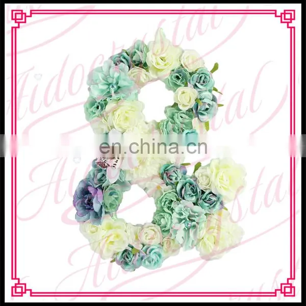 Aidocrystal Latest Product Simulation Flower Letter & for Wedding Bridal Bridegroom Name Combination Decorative