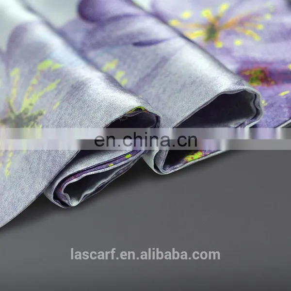 The High Quality Silk Scarf Shawl Double Scarf Shawl Purple photo-2