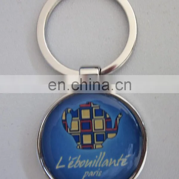 Custom Design Metal Keychains With Epoxy Flower Shape photo-3